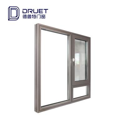 China Australia As2047 Design Folding Casement Window Aluminum Tilt And Turn Windows With Fly Screen for sale