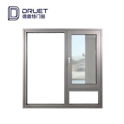 China Energy Saving Modern North Ameri Folding Trple Double Glaze Aluminum Frame Casement Windows Doors Catalog for sale