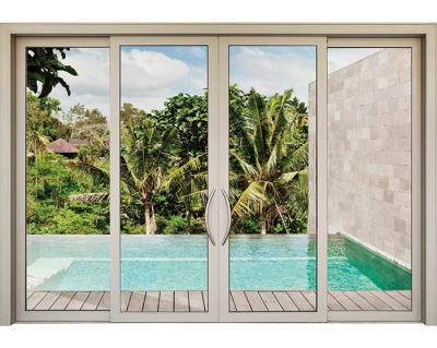 China AS2047 Super Soundproof Outdoor Balcony Energy Saving Aluminum Double Tempered Low E Glass Garden Sliding Door for sale