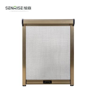 China Easy Install Invisible Insect Resistance Fly Screen Window /Windows Retractable Doors / Roll Up Retractable Screen Windows for sale