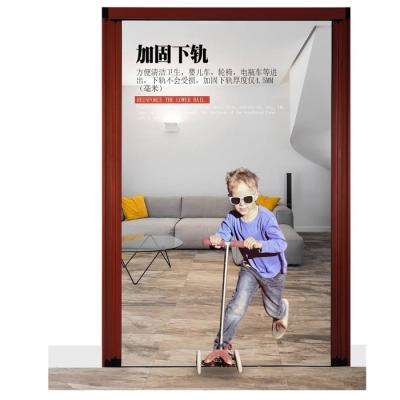 China Durable Trackless Pleated Mesh Sliding Screen Door for sale