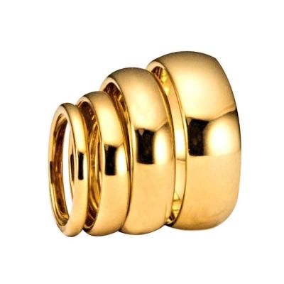 China CLASSIC Yellow gold tungsten ring core blank tungsten cardite wedding rings for men and women for sale