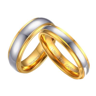 China CLASSIC Custom gold couple rings tungsten carbide wedding rings couple set 24 carat gold men gold rings jewelry 14k for sale