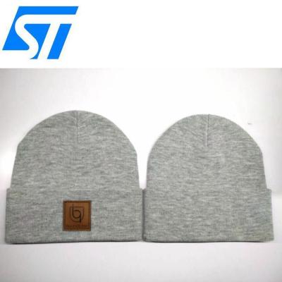 China Newest Style JOINT Patch Acrylic Slapped Custom Leather Skullcap for sale