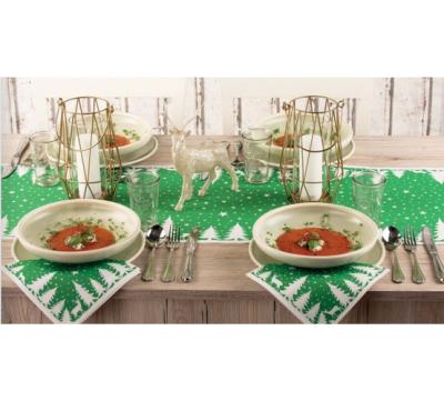 China Disposable Airlaid Table Runners With Advertising Themed Printing Party Table Decoration for sale