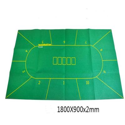 China Oilproof 10 Person Seat Texas Poker Tablecloth Table Mat Table Cloth Mat for sale