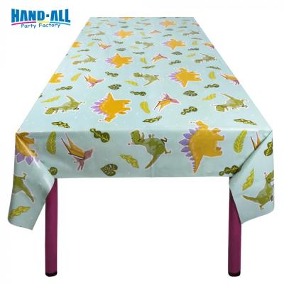 China PE Tablecloth Waterproof Happy Birthday Party Decoration Table Cover for sale