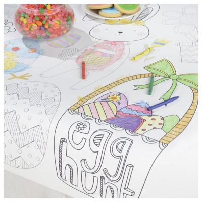 China Waterproof Easter Kids Coloring Table Cover Sheet for sale