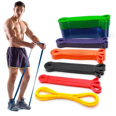 China Elastic Yoga Exercise 8 Color Soft Fitness Resistance Power Bands Sets Wholesale Sport Fitted Latex Resistance Bands for sale