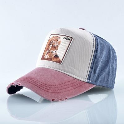 China breathable & 2021 Fashion Trucker Hat Custom Logo Embroidery Waterproof 6 Panel Worn Baseball Cap for sale