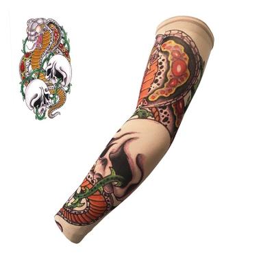 China ACTIONS Antibacterial Outdoor UV Protection Elastic Printed Arm Sleeves Tattoo Soft Breathable Arm Sleeve For Fishing Riding for sale