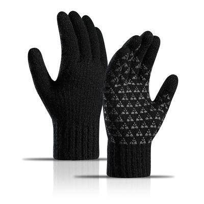 China Wholesale Unisex Warm Fingerless Touch Screen Solid Color Gloves Winter Warm Gloves for sale