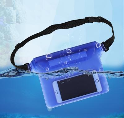 China Transparent PVC Fanny Pack Waterproof Waist Bag Water Proof Wholesale Phone Pouch Belt Bag for sale