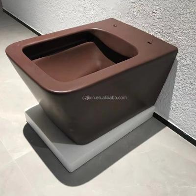 China Modern Ceramic Wall Mounted WC Toilet Bowl Cover Chaozhou Color Brown Chest Of Drawers Concealed Soft Narrow Seat Bathroom for sale