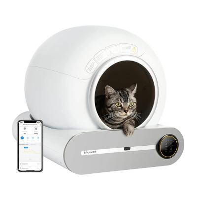 China Stocked OEM Smart Cat Litter Box Automatic Cat Toilet with APP Control,Odor Removing and Sterilization for sale