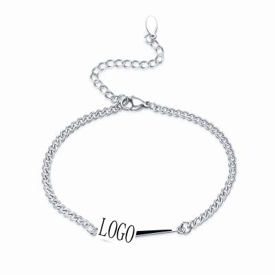 China Stainless Steel Trendy Fresh Black Hook Personality Fashion Hiphop Bracelet Chain Bracelet Pendant Jewelry for sale