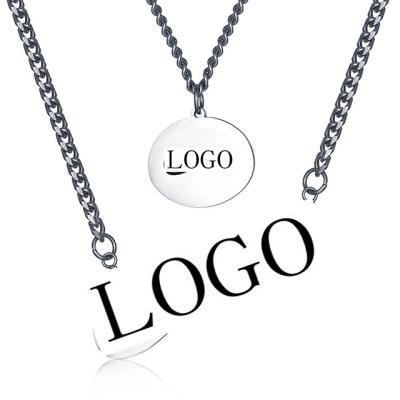 China Hiphop Hiphop Personality Stainless Steel Hook Tick Pendant Double Layer Chain Necklace Choker Jewelry for sale