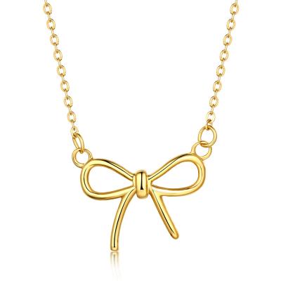 China CLASSIC High Quality Pendant Necklace Fashion Style Fashion Clavicle Chain Simple Elegant Bow Women Shape Jewelry for sale