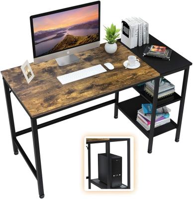 China Adjustable Home Space Saving Furniture Industrial (Height) Listing Table Wooden Top Metal Legs PC Computer Desk for sale