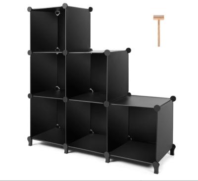 China Adjustable Plastic Cabinet DIY Organizer DIY Storage Cube Bookcase Modular Shelving (Full Size) for Bedroom for sale