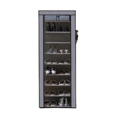 China Adjustable Popular Shoe Rack DIY Fabric Style (Size) Metal Folding Shoe Cabinet Practical Shoe Cabinet for sale