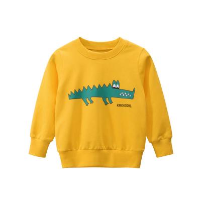 China Latest Custom Exclusive Anti-Wrinkle 100% Cotton Organic Logo Girls Boys Kids Crewneck Dinosaur Animal Logo Winter Sweatshirt for sale