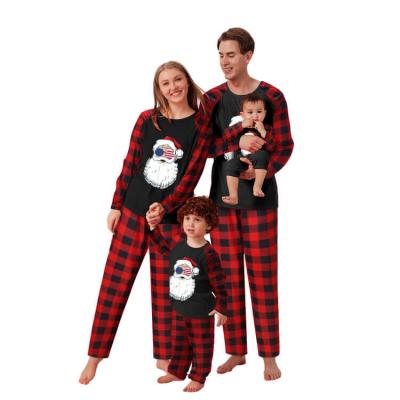 China Breathable Custom Copy Santa Claus Xmas Jammies 2021 Cheap Matching Christmas Pajamas Family Pajamas Sets Toddler Kids Outfits Clothes for sale