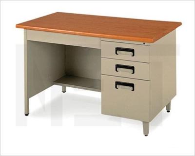 China Modern office stainless steel desk with 3 drawers for sale