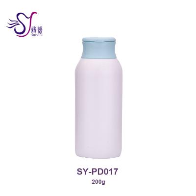 China Personal Care 200g Plastic Empty Baby Talcum Powder Bottle With Flip Top Cap for sale