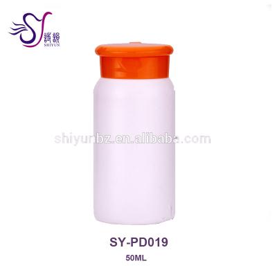 China Personal Care 50ML PE Round Body Care Powder Talc Pack Container for sale