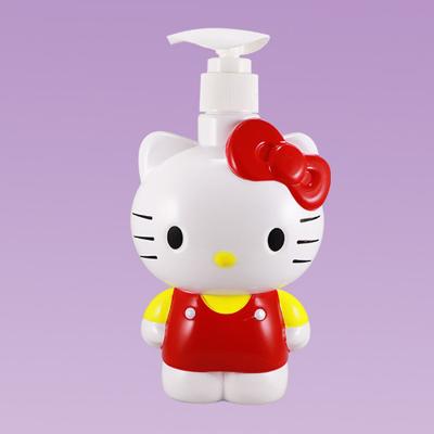 China Personal Care 380ML Empty Plastic Hello Kitty Lotion Clear Handwish Bottle for sale