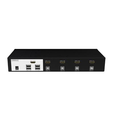 China 4 x USB Type A Female CSP-0410HK 4K 4 CONNECT H D M I KVM Switch with USB HUB Interface for sale