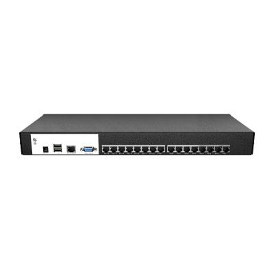 China CSP-9116MS 16 Ports Metal IP KVM Switch 16*1 16 Left High Density KVM Switch with cat5 cat5e cat6 LAN Cable for sale