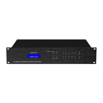 China With Serial Port Function CSP-AV0808 Cascade Video and Audio 8 Input 8 Output 8x8 AV Matrix Switch 4/8/16 Port AV Matrix Switcher for sale