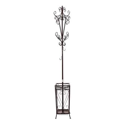 China Custom Floor Stocked Bedroom Stand Metal Tree Simple Design Unique Design Clothing Hanger Rack Coat Rack for sale