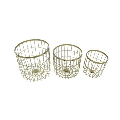 China Wholesale Round Household Food Small Kitchen Wire Storage Cheap Sundries Storage Basket for sale