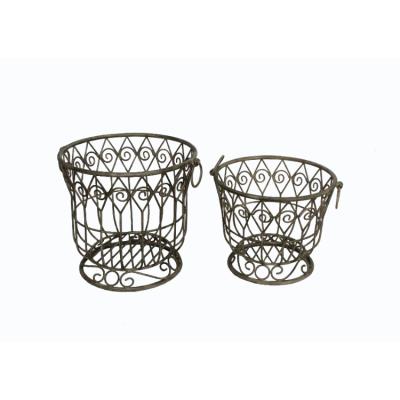 China Newest Design Popular Custom Stocked Organizer Modern Sundry Metal Wire Storage Basket Set for sale