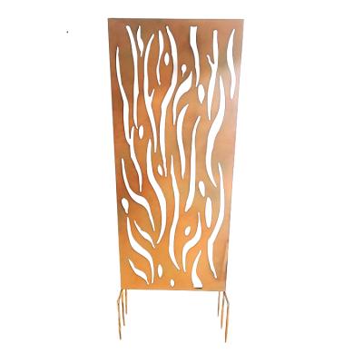 China Wholesale Outdoor Easily Assembled Modern Furniture Decoration Wall Panel Metal Garden Trellis Fence for sale