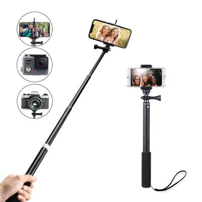 China 2019 Waterproof Foldable Handheld Monopod Selfie Stick Poles With Phone Clip Holder Tripod For Gopros Hero 5 for sale