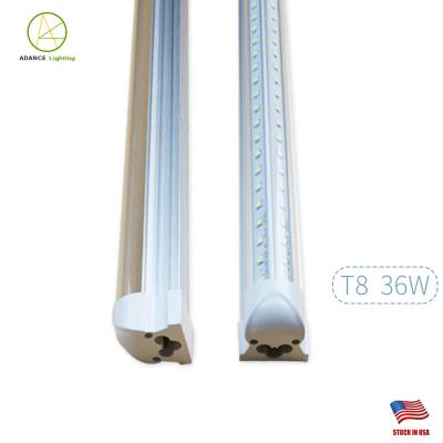 China Warehouse super shine integrated v shape led tube 4ft 1200mm wide beam angle v shape cooler t8 led tube for sale