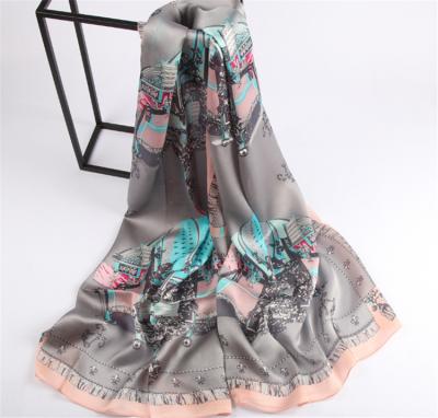 China Comfortable And Warm China Manufacturers Spring Customized Summer Fall Ladies Digital 100 Pure Silk Scarfs Customized for sale