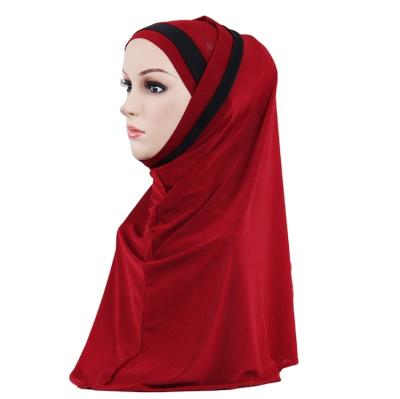 China Wholesale and American style silk muslim hijab polyester national european arab scarf polyester for sale