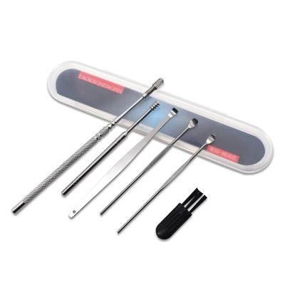 China Professional Ear Dig Ear Pick 6 Pcs Stainless Steel Earpick Set for sale