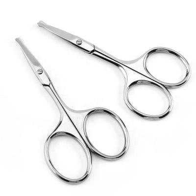 China Life Time Can Be Used New Design Stainless Steel Professional Sleek Round Nose Hair Scissors for sale