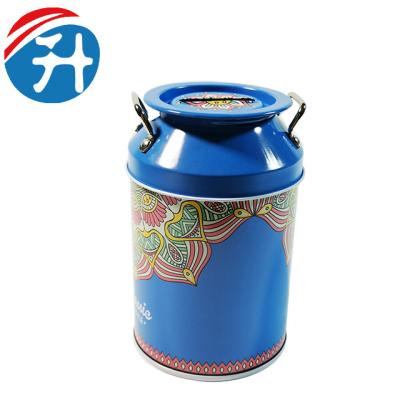 China 2021 New Shape Customized Milk Tin Money Boxes Round Metal Coin Sublimation Kids Piggy Bank for sale