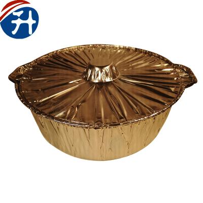 China Hot Food Pot Rolls Cooking 5300ml Hot Pot China Food Customization Large Aluminum Foil Container for sale