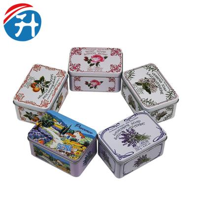 China 50g/100g/50g Rectangle Metal Tin Biodegradable Soap Box Eco Friendly Custom for sale