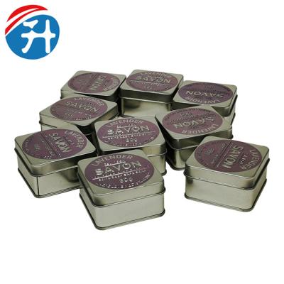 China 2021 Newest Chinese Soap Factory Custom Printed Empty Square Bar Min Colors Soap Tins Gift Soap Tin Jar Metal Box Travel Front for sale