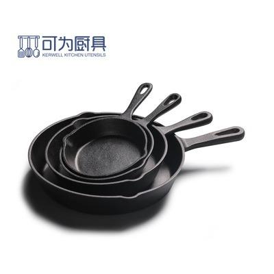 China General use for Outdoor Gas Cookware and Induction Cooker Cast Iron Skillet Round Pan Egg Pizza Pan for sale