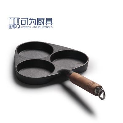 China General use for gas and induction cooker triangle three hole omelet pans for sale